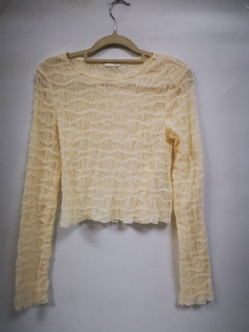 ZARA 2026 Summer Women Crew Neck Long Sleeve Blouse Slim Fit Top